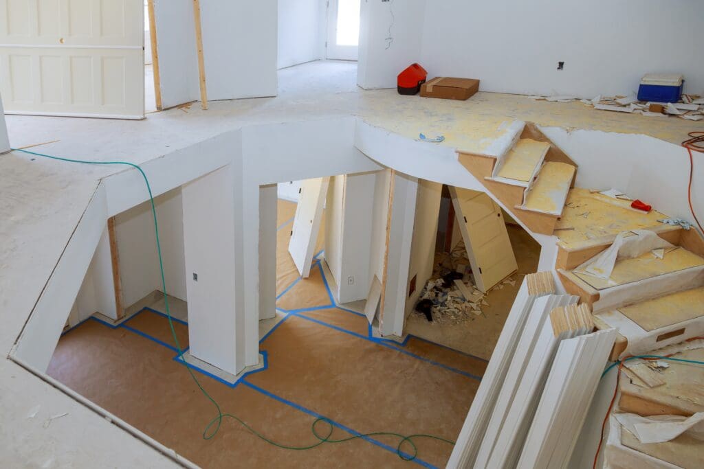 New home exterior construction