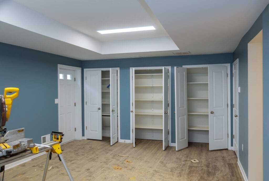 Carpentry work on new construction